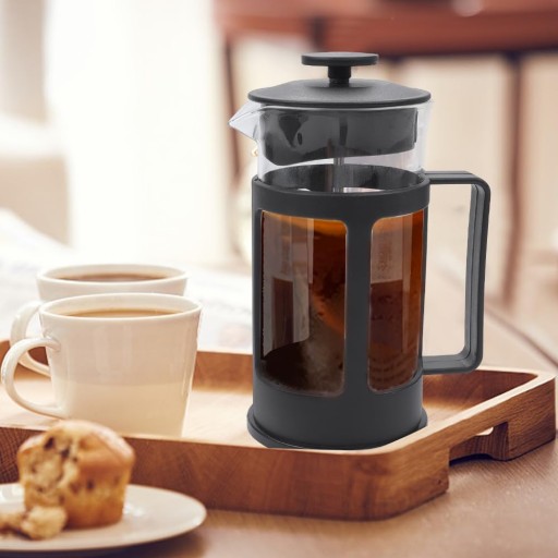 Piestový lúhovač 350ml na kávu, čaj, bylinky so sitkom, BOROSILIKÁTOVÉ sklo