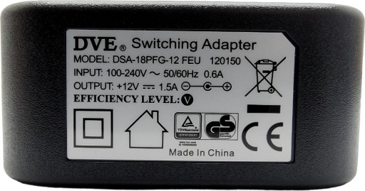 DVE 12V 1,5A 18W ZDROJ PRE LED PÁSY, ROUTER CCTV KAMERY