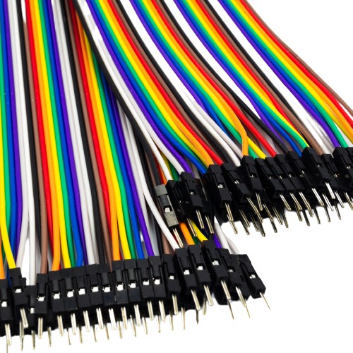 Drôty káble 40 ks 20 cm prepojky Samec - Samec Arduino Raspberry GPIO