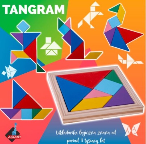 Drevené puzzle - Tangram