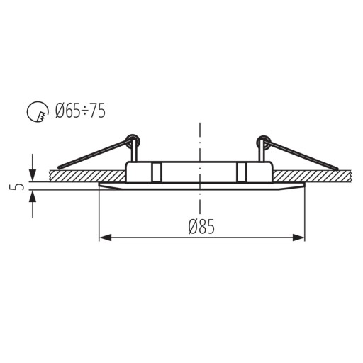 LUTO CTX-DS02B-C stropné bodové svietidlo, chróm, Kanlux