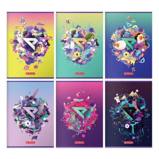 HERLITZ LINEKOVANÝ ZÁPISNÍK A5 60 STR. EKIPA 1ks MIX