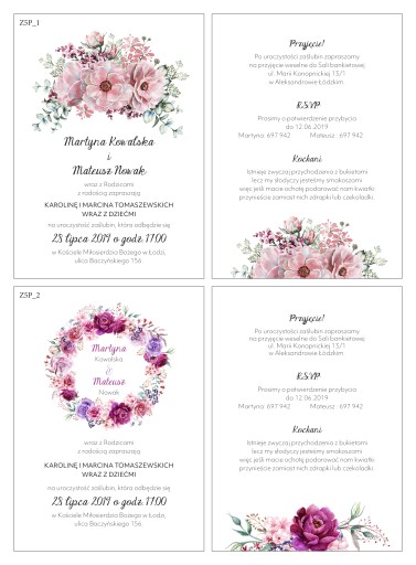 Zbierka pozvánok Mia Flowers Personalization Z5P