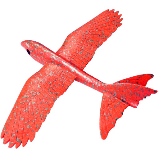 HRAČKA KITE PRE DETI LIETADLO STYROFOAM Šípka VTÁČIK KLUZÁK ČERVENÝ