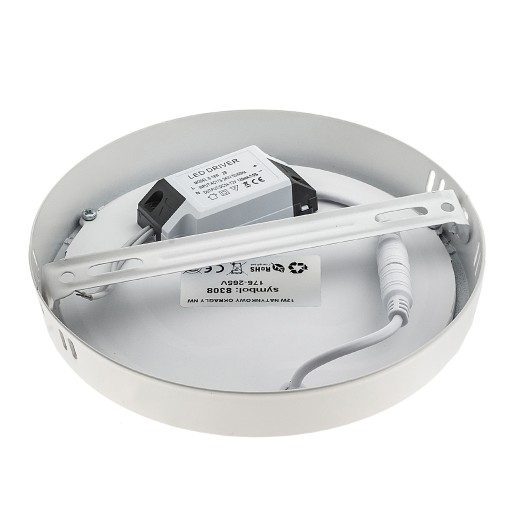POVRCHOVÝ okrúhly LED stropný panel PANEL 12W 1080lm Nebliká CCD SLIM