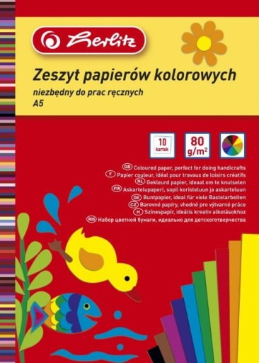 Zápisník - A5 farebné výrezy HERLITZ 9560939