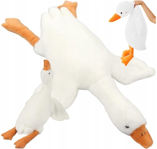 VANKÚŠ MASKOT, PLYŠ, HUS, KÁČKA, VEĽKÝ 50 cm XL