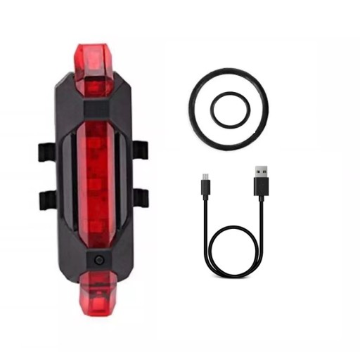 OSVETLENIE BICYKLA ZADNÉ ČERVENÉ LED ZADNÉ VAROVNÉ SVETLO USB