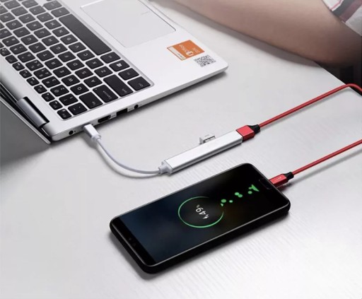 HUB ADAPTÉR 4 x USB-A 3.0 USB-C TYP-C SLIM