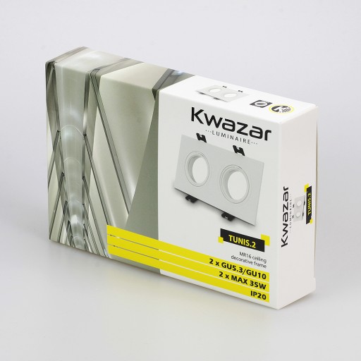 Dvojité WHITE MOVABLE svietidlo pre LED