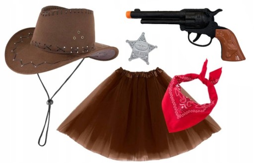Country Western KOVBOJSKÝ KOVBOJSKÝ KLOBÚK HNEDÝ