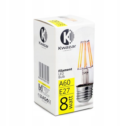 E27 LED žiarovka 8W 800lm Edison Dekoratívna neutrálna 360°