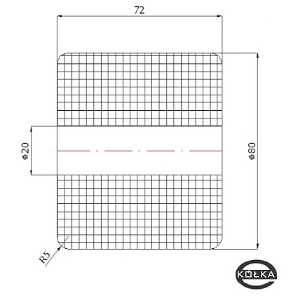 Plastová rolka 80x72 na paletový vozík, 500kg