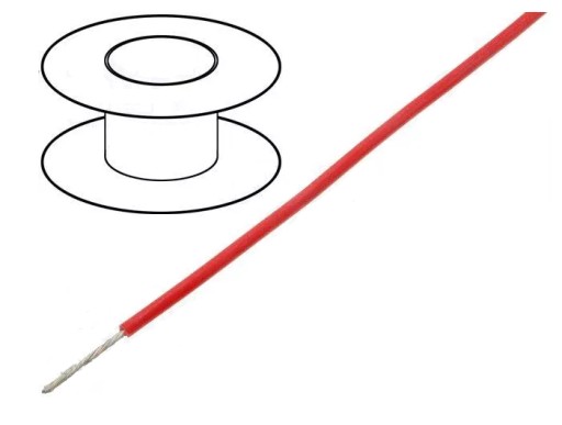Kábel 0,22 mm lankový 10 m jednožilový ČERVENÝ (4835