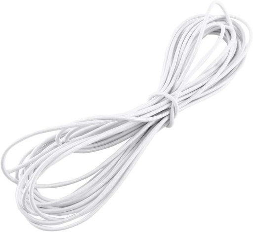 GUMA KRUHÁ, PLAKOVANÁ, BIELA GUMA 1 mm - 10 metrov