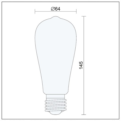 ST64 EDISON LED ŽIAROVKA FILAMENTOVÁ 14W E27 ST64 RETRO