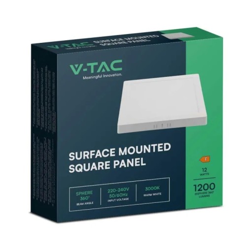 V-TAC LED panel Prisadené prémiové stropné svietidlo 12W štvorcové 170x170 VT-60012 40
