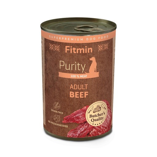 Fitmin Purity krmivo pre psov mokré s hovädzím mäsom 400g