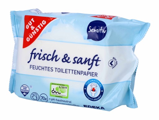 VLHČENÝ TOALETNÝ PAPIER G&G SENSITIV 70ks EDEKA