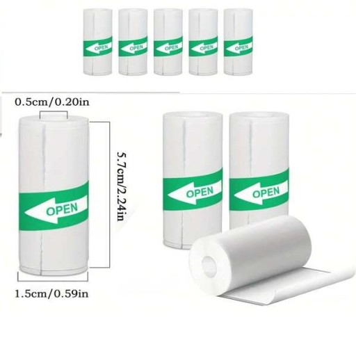 5x SAMOLEPIACI PAPIER NA MINI TLAČIARNE UNIVERZÁLNE NÁLEPKY