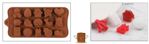 SILIKÓNOVÁ FORMA NA ČOKOLÁDY PRALINKY ĽADOVÉ ŽELÉ SRDCE MEDVEĎ MAŠKA ČEREŠNE