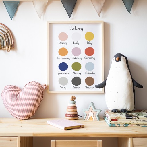Náučný plagát Farby A4 MONTESSORI