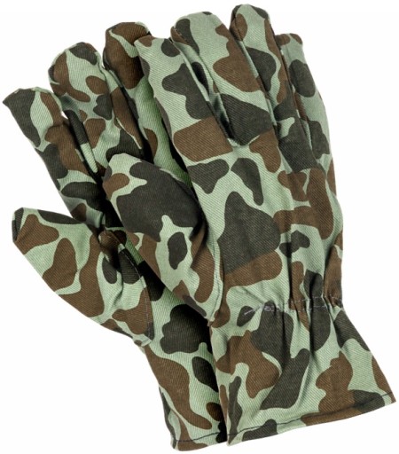 Silné džínsové rukavice, 100% CAMO bavlna