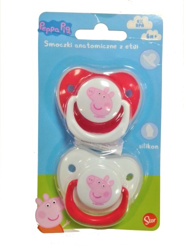 Anatomické cumlíky Puzdro 2 ks +6 0% BPA Peppa Pig
