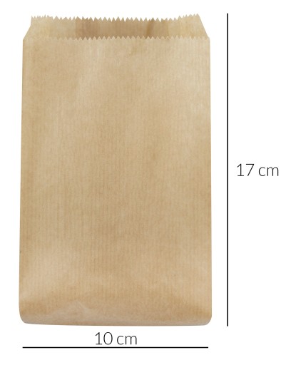 Sivá papierová skladaná taška 10x5x17 100ks EKO