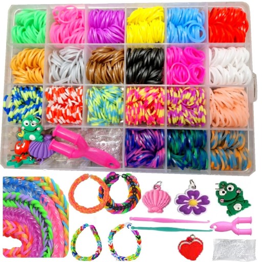 Gumičky na výrobu šperkových náramkov, veľká sada LOOM BANDS
