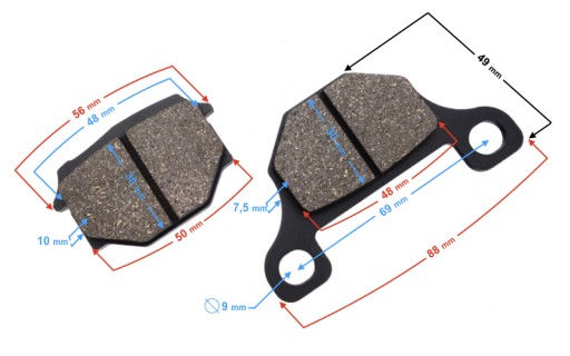 BRZDOVÉ DESTIČKY Barton Fighter Router WS50 SET