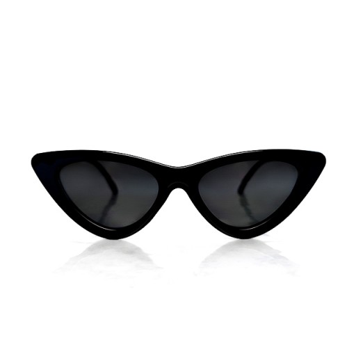 DÁMSKE SLNEČNÉ OKULIARE UV400 ČIERNE OKULIARE CAT-EYE