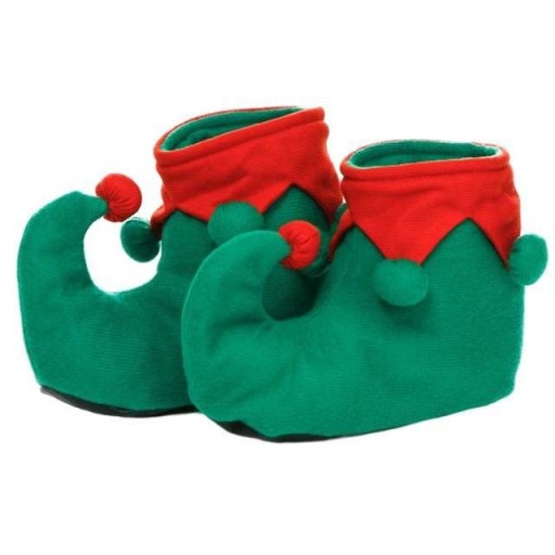 Návleky na topánky Elf Elf s brmbolcami Vianočný Santa ́s Helper