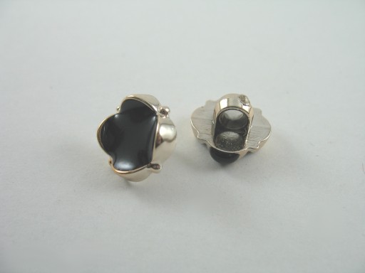 Plastový zlatý gombík s čiernym stredom, 11 mm, 2 KS