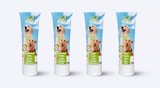 Paštéta pre psov v tube KRÁLIK chutná pochúťka LoviDOG 90g