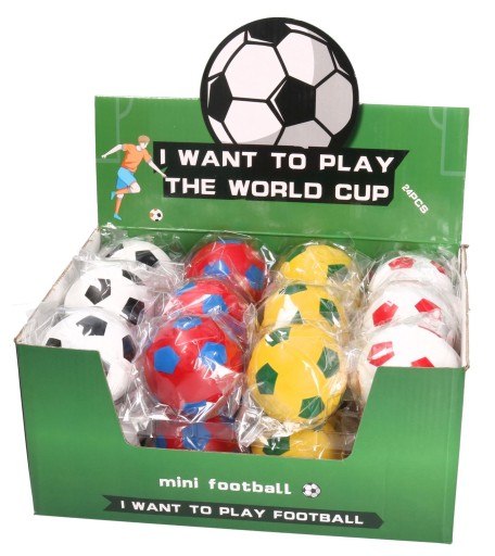Futbalová lopta z tvrdej gumy 6 cm 1 ks 7740