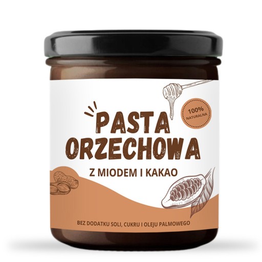 Arašidová pasta s medom a kakaom 300g