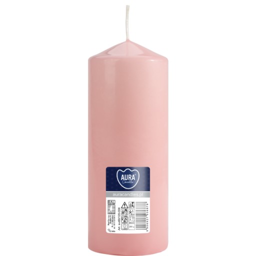 BISPOL Aura 48H valcová sviečka 15CM SW60/150 SVETLO RUŽOVÁ