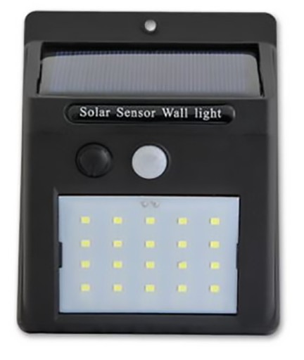 LED SOLÁRNE záhradné LAMPA SO SNÍMAČOM, vonkajšie