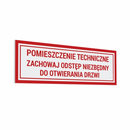 Nálepka - Technická miestnosť, rozteč 10x30