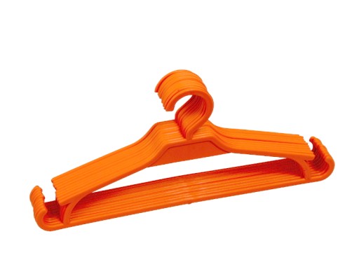 VEŠIAKY NA DETSKÉ OBLEČENIE DOMA, ORANŽOVÉ, 25 ks