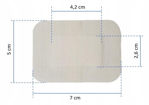 OMIETKA SO STERILNÝM OBKLADOM NA RANY S ABSORPČNOU PODLOŽKOU 7X5cm 1KS MaiMed