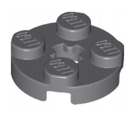 LEGO Plate 2x2 okrúhle C. Tmavomodrá sivá 10 ks 4211042 4032