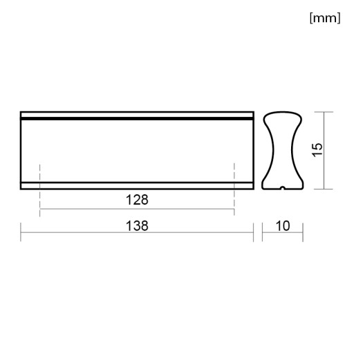 ÚCHYTKA NA NÁBYTOK ČIERNA ÚCHYTKA NA NÁBYTKO KUCHYŇSKÁ SKRIŇKA ÚCHYTKA 128MM
