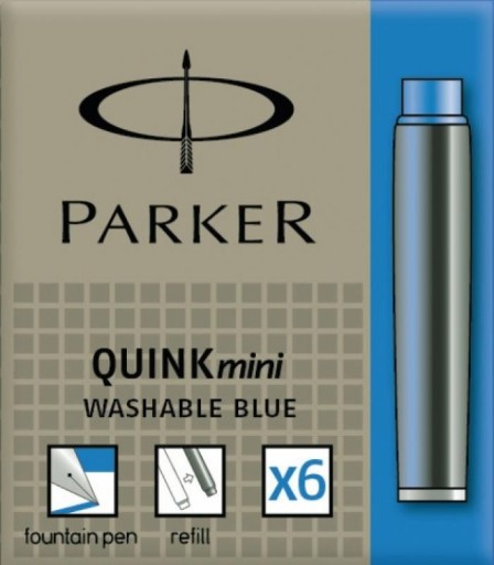 PARKER QUINK modré mini náplne do pera 5 ks