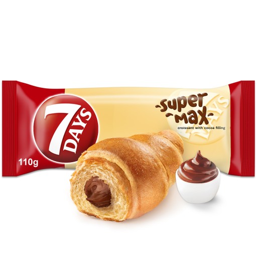 ZĽAVA! 7 Days Max croissant s kakaovou náplňou 110g Krátky termín!