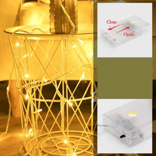 LED VIANOČNÉ SVIETIDLÁ, NA AKUMULÁTOR, GIRLAND, 40 DRÔTOV, SVETELNÁ REŤAZ