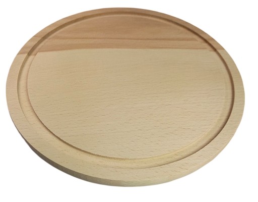 KRAJNÁ DOSKA OKRUHÁ S DRÁŽKOU 25 CM DREVO