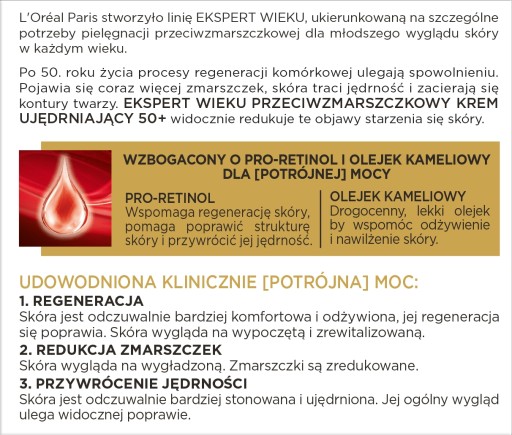 Loreal Age Expert 50+ spevňujúci krém proti vráskam na noc