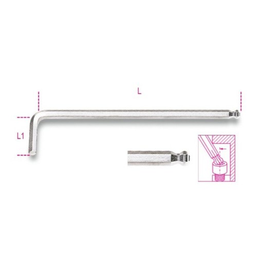 INBUS LOCK LOCK KEY 2,5 GULIČKA DLHÁ BETA